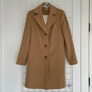 Calvin Klein Single Breasted Lux Wool Coat